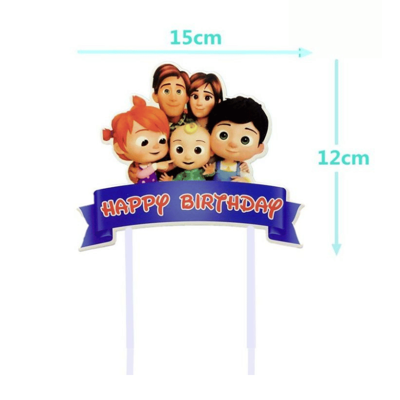 Cake Topper Cocomelon Happy Birthday Qiksmart