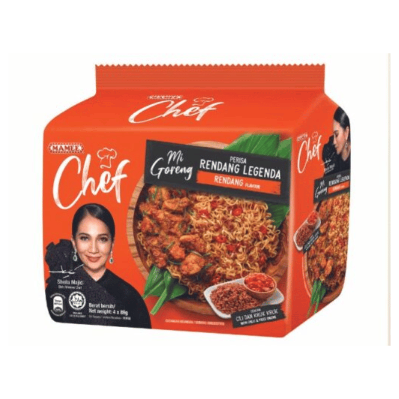 [Halal] Mamee Instant Noodles (Mi Goreng Rendang) 85g x 4 – Qiksmart